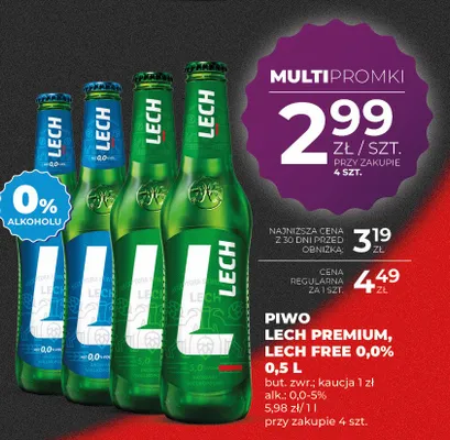 Piwo bezalkoholowe Lech Free promocja w Duży Ben