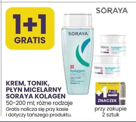 Krem, tonik, płyn micelarny Soraya Bio Collagen promocja w Stokrotka