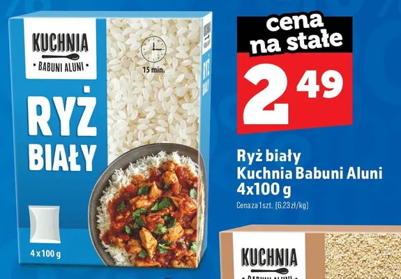 Ryż biały Kuchnia Babuni Aluni 4-pak 100 g promocja w TOPAZ