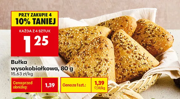 Bułka wysokobiałkowa promocja w Biedronka