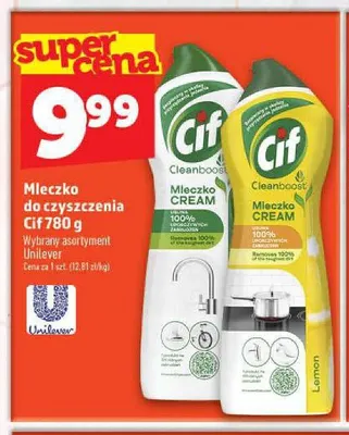 Mleczko do czyszczenia Cif Cream Cleanboost Lemon promocja w TOPAZ