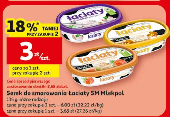 Serek do smarowania SM Mlekpol promocja w Auchan
