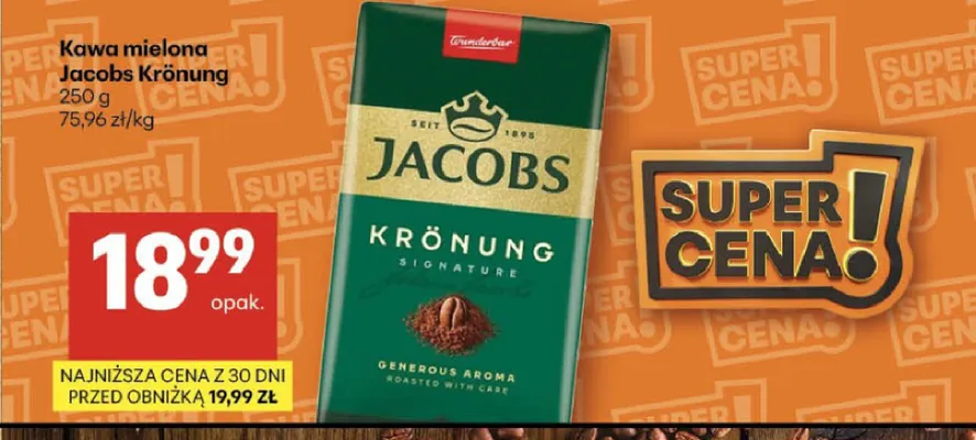 Kawa mielona Jacobs Krönung promocja w Delikatesy Centrum