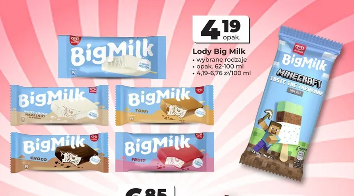 Lody Big Milk Fruit promocja w Odido