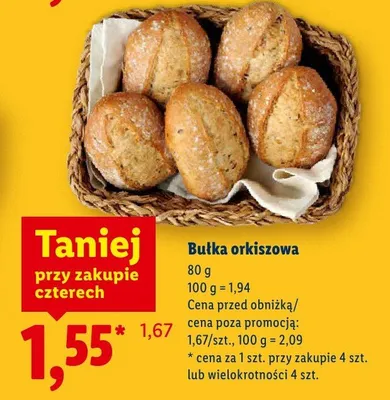 Bułka orkiszowa promocja w Lidl