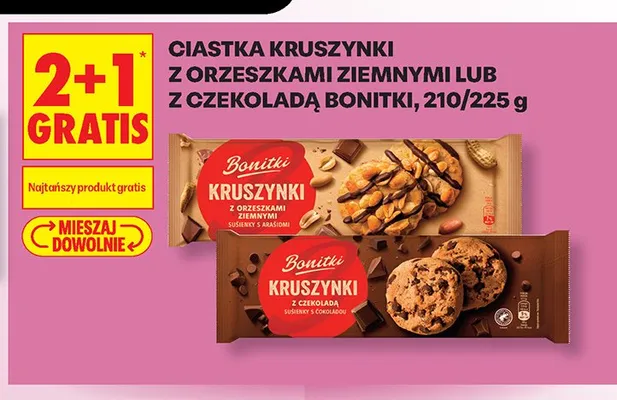 Ciastka Kruszynki z czekoladą Bonitki promocja w Biedronka