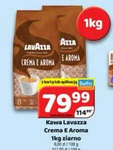 Kawa ziarnista Lavazza Crema E Aroma ziarno promocja w Delfin