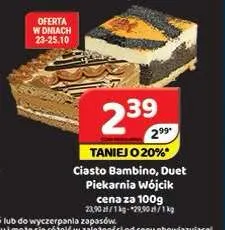 Ciasto Bambino, Duet Piekarnia Wójcik promocja w Delfin