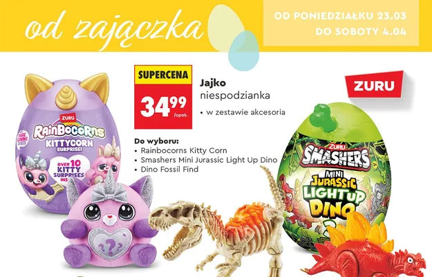 Jajko niespodzianka, w zestawie akcesoria, różne rodzaje promocja w Biedronka