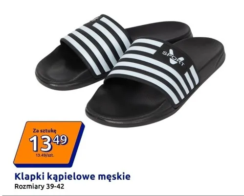 Klapki kąpielowe męskie promocja w Action