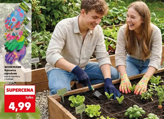 Rękawice ogrodowe różne rozmiary i rodzaje promocja w Kaufland