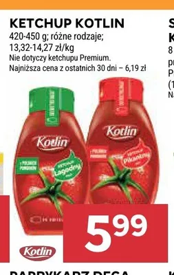 Ketchup łagodny Kotlin promocja w Stokrotka