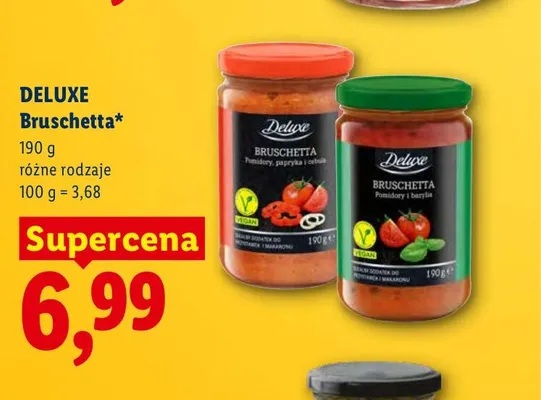 Bruschetta z pomidorami papryką i cebulą Deluxe promocja w Lidl