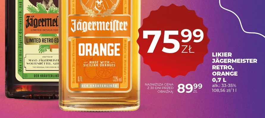 Likier Jägermeister Orange promocja w Duży Ben