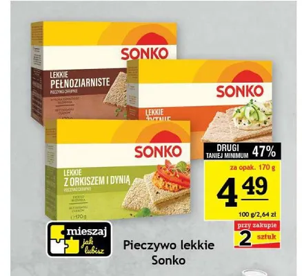 Pieczywo lekkie Sonko żytnie promocja w Gram Market
