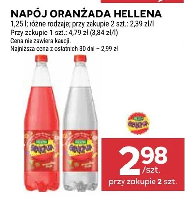 Napój oranżada Hellena promocja w Stokrotka
