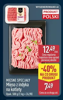 Mięso z indyka na kotlety Mięsne Specjały promocja w Aldi