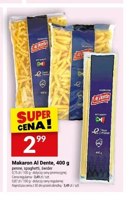 Makaron Al Dente penne promocja w Twój Market