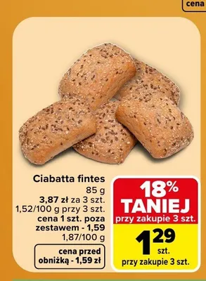 Ciabatta fitnes promocja w Carrefour Market