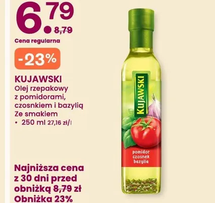 Olej rzepakowy z pomidorami, czosnkiem i bazylią promocja w Frisco