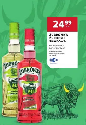 Żubrówka smakowa różne rodzaje promocja w Stokrotka