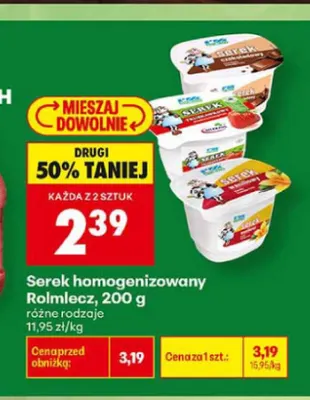 Serek homogenizowany Rolmlecz waniliowy promocja w Biedronka