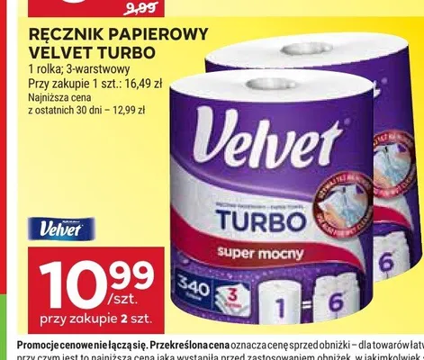 Ręcznik papierowy Velvet Turbo promocja w Stokrotka