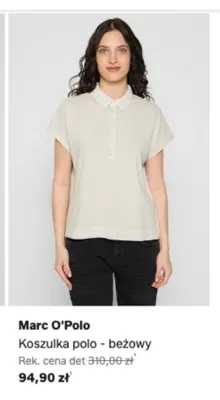 Koszulka polo Marc O'Polo beżowy promocja w Lounge by Zalando