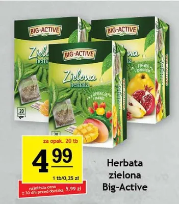 Herbata zielona Big-Active promocja w Gram Market