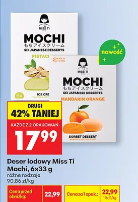 Deser lodowy Mochi pistacjowy promocja w Biedronka