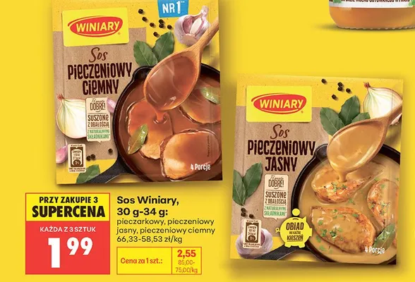 Sos pieczeniowy jasny Winiary promocja w Biedronka