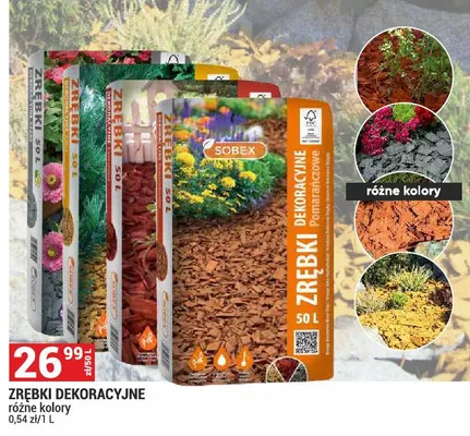 Zrębki dekoracyjne Sobex różne kolory promocja w Merkury Market