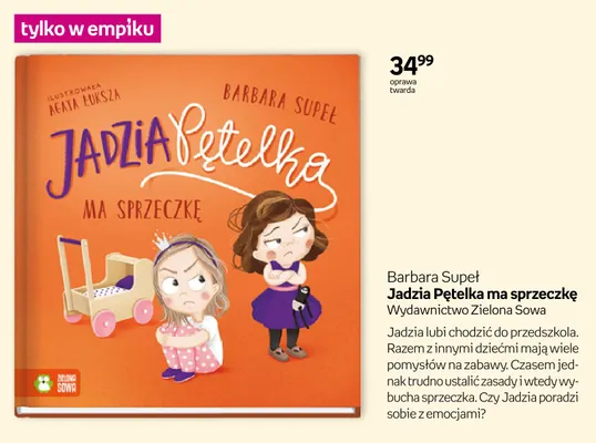 Książka Jadzia Pętelka ma sprzeczkę Barbara Supeł promocja w Empik