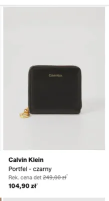 Portfel Calvin Klein czarny promocja w Lounge by Zalando