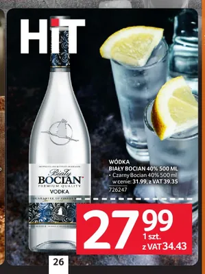 Wódka Biały Bocian 40% promocja w Selgros