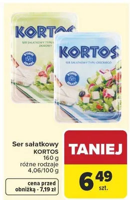 Ser sałatkowy Kortos promocja w Carrefour Market