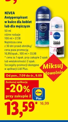 Antyperspirant w kulce dla kobiet Nivea promocja w Lidl