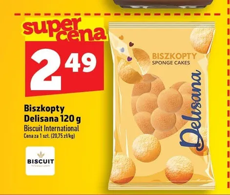 Biszkopty Delisana promocja w TOPAZ