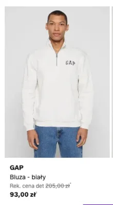 Bluza GAP biała promocja w Lounge by Zalando
