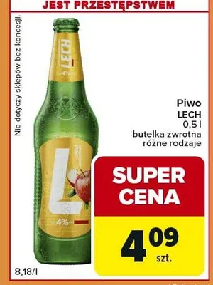 Piwo Lech promocja w Carrefour Express