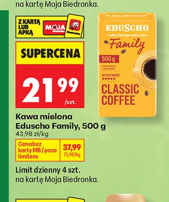 Kawa mielona Eduscho Family promocja w Biedronka