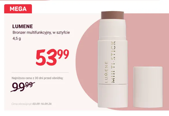 Bronzer multifunkcyjny w sztyfcie Lumene promocja w Rossmann