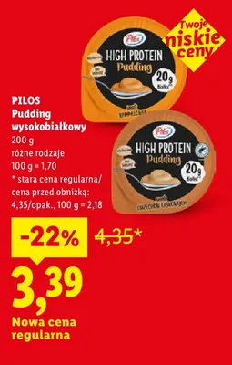 Pudding wysokobiałkowy Pilos promocja w Lidl