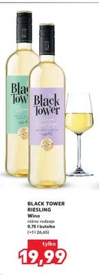 Wino białe Black Tower Riesling promocja w Kaufland