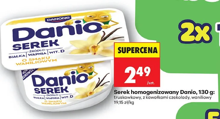 Serek homogenizowany Danio truskawkowy promocja w Biedronka