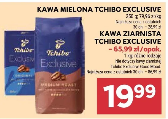 Kawa ziarnista Tchibo Exclusive promocja w Stokrotka