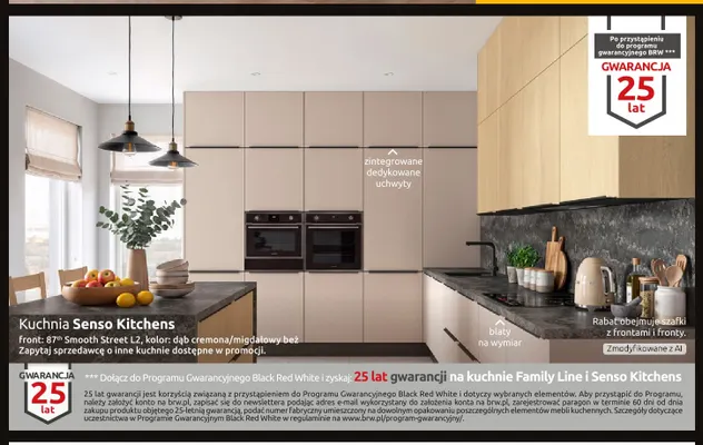 Kuchnia Senso Kitchens 87th Smooth Street L2 promocja w Black Red White