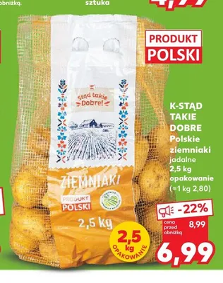 Polskie ziemniaki jadalne K-Stąd Takie Dobre promocja w Kaufland