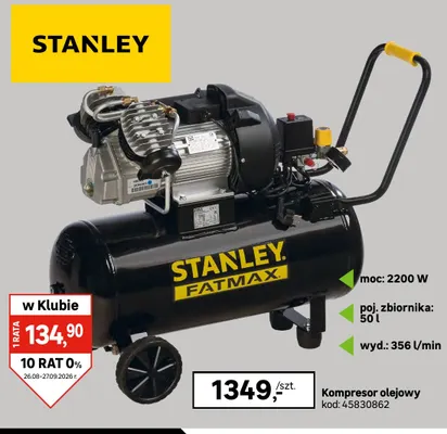 Kompresor olejowy Stanley Fatmax 50 l promocja w Leroy Merlin