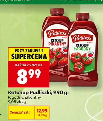 Ketchup Pudliszki pikantny promocja w Biedronka